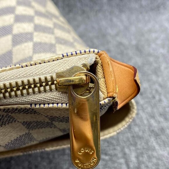 100% Authentic Louis Vuitton Totally White Damier Azur Canvas Tote Bag - Picture 10 of 16